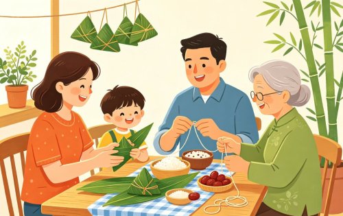 方嘉喜诗词：《行香子·包粽子》
