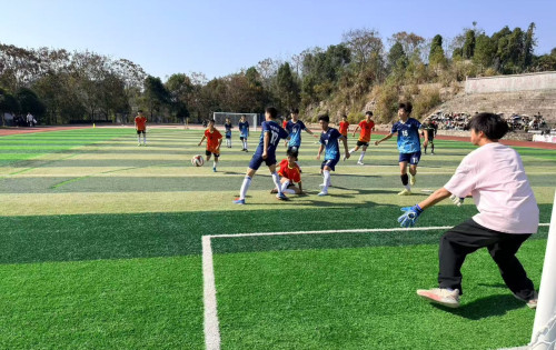 慈利县龙潭河镇中学：足球队主场告捷，勇夺市级联赛入场券