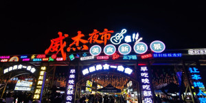 参观新开业的慈利威杰夜市城，比我想象中的更热闹一些