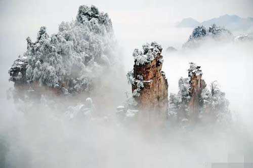 风景这边独好，看张家界雪景美如画！